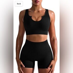 TWO Workout Sets (burgundy & black)